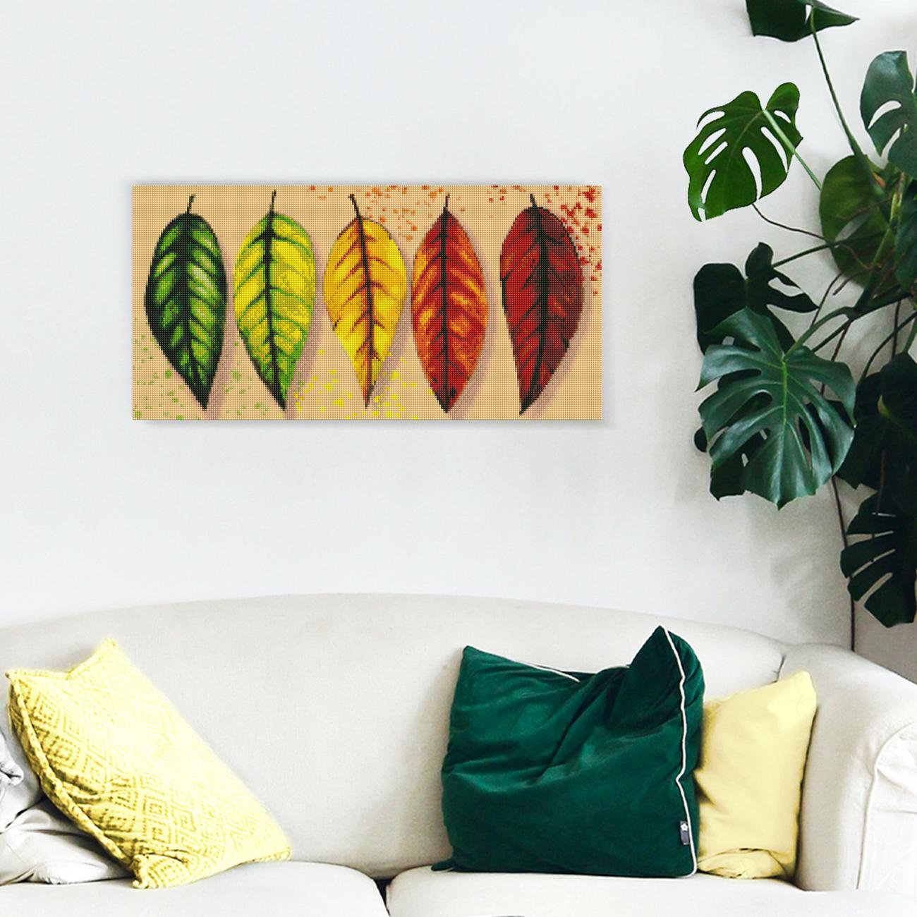 Diamond Painting Herbstbild als farbenfrohe Wanddekoration für die Herbstzeit
