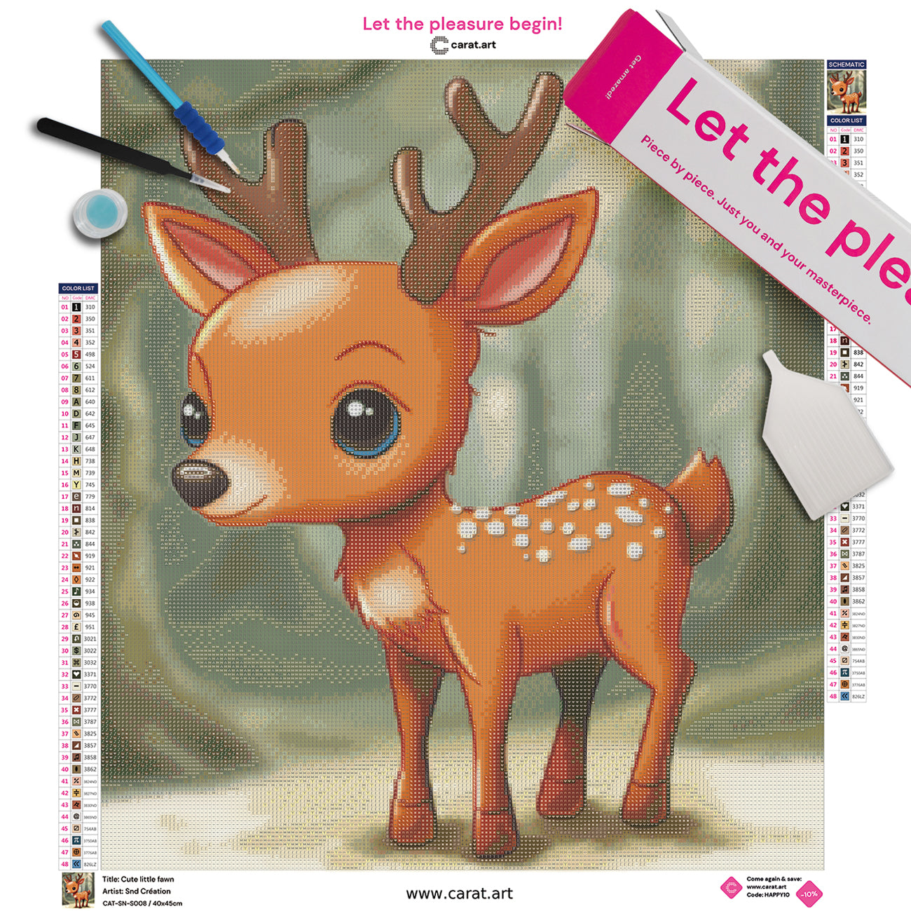 Diamond Painting - Snd création - Cute little fawn