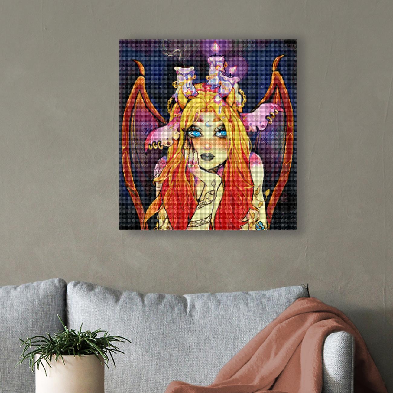 Diamond Painting Dämonin als außergewöhnliche Fantasy Wanddekoration