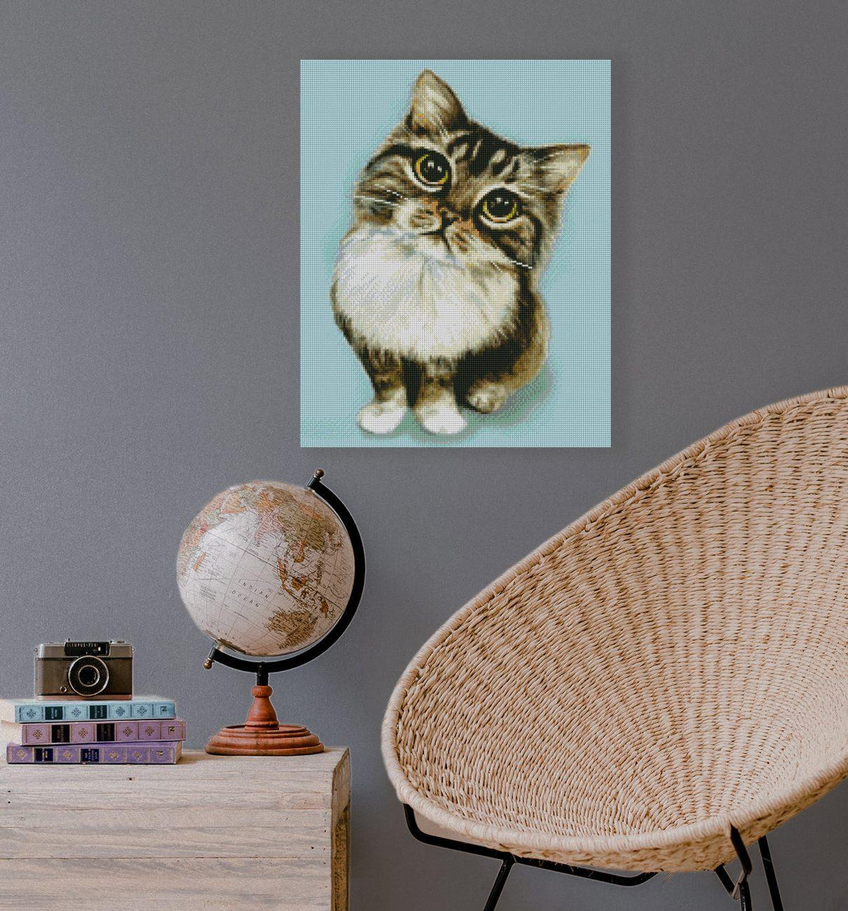 Diamond Painting Katze als stilvolle Wanddekoration für Katzenliebhaber