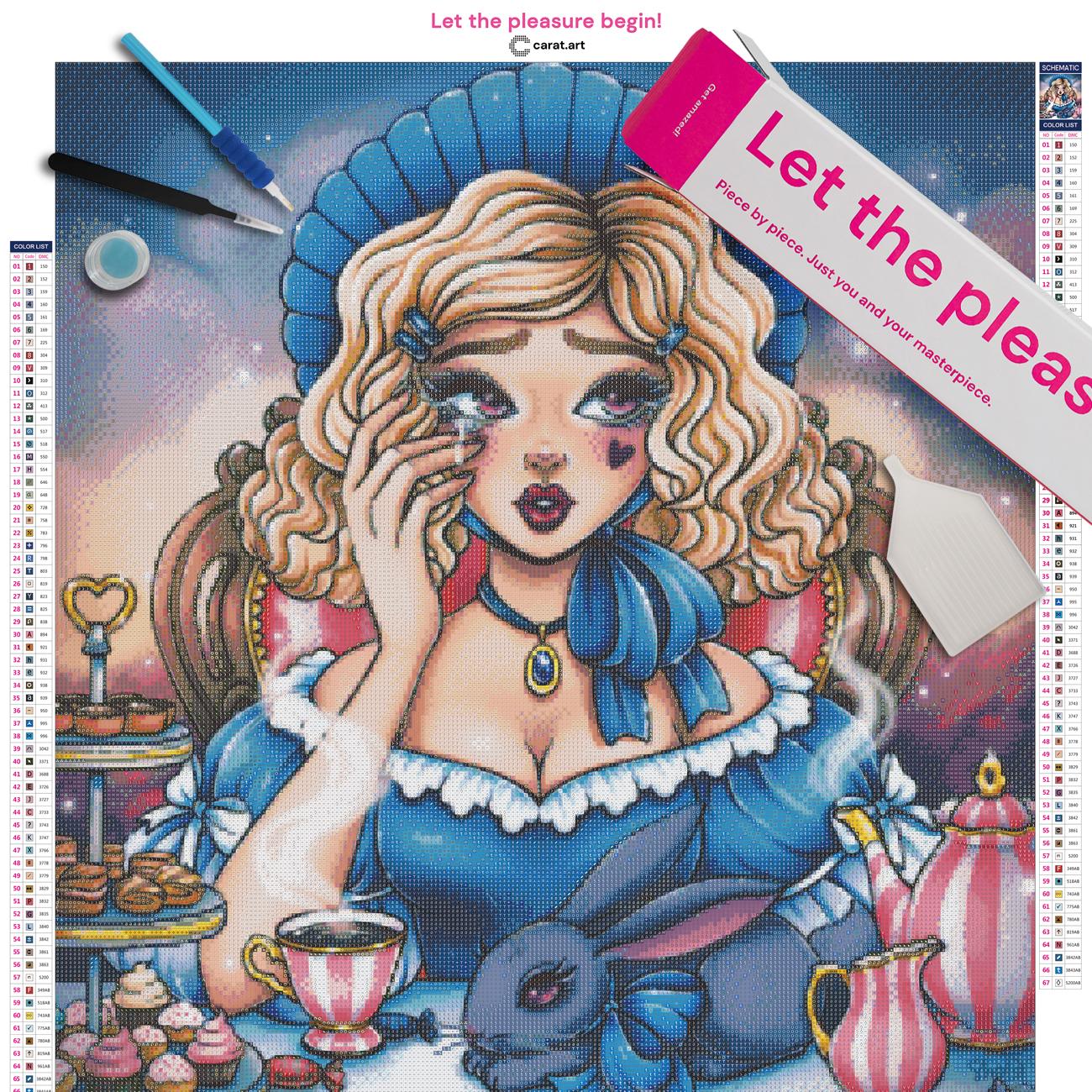 Diamond Painting Alice im Wunderland als märchenhafte Wanddekoration für dein Zuhause
