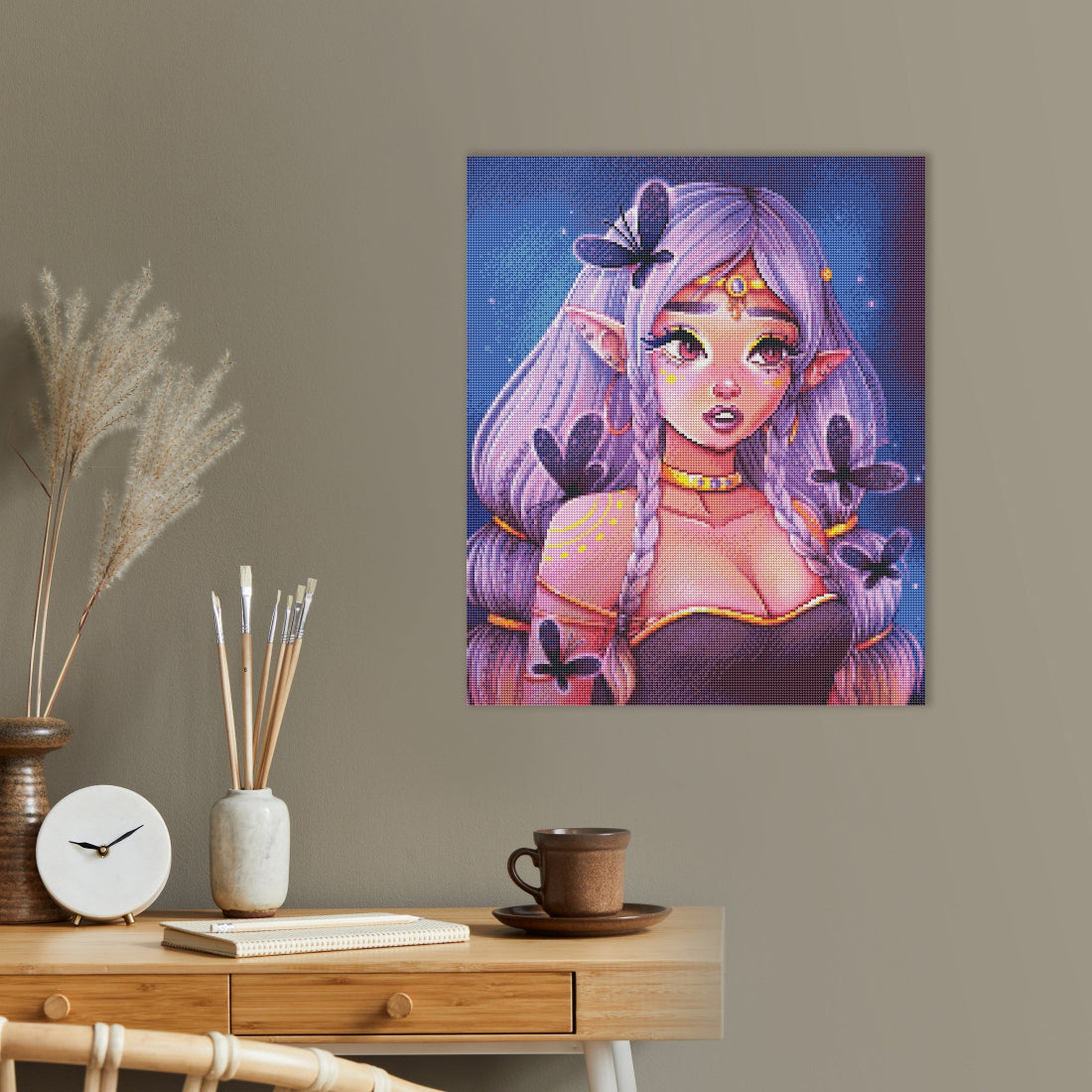 Diamond Painting Dark Elf als geheimnisvolle Fantasy Wanddekoration für dein Zuhause