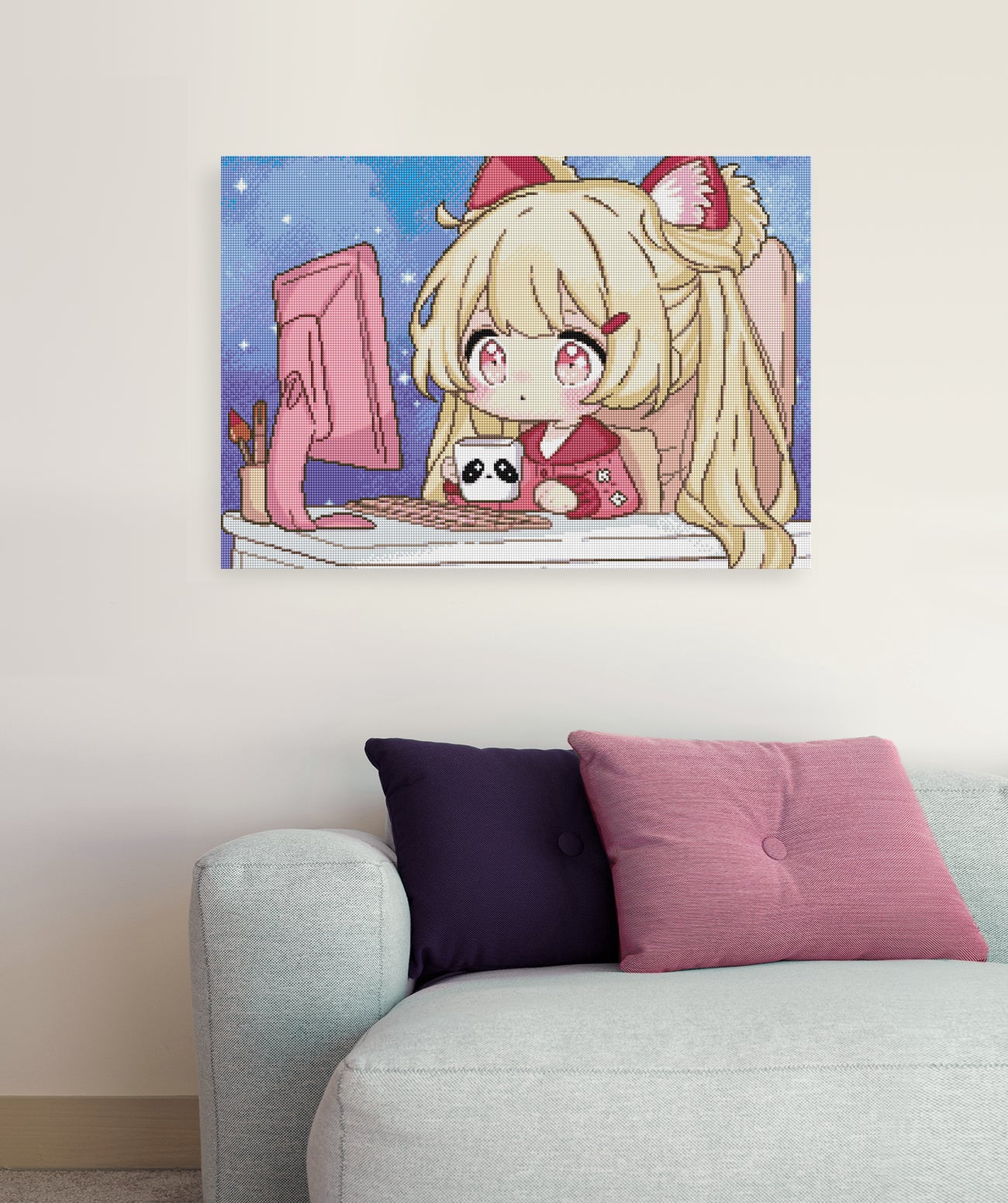 Diamond Painting Kawaii Mädchen als verspielter Blickfang für Wohn- oder Hobbyzimmer