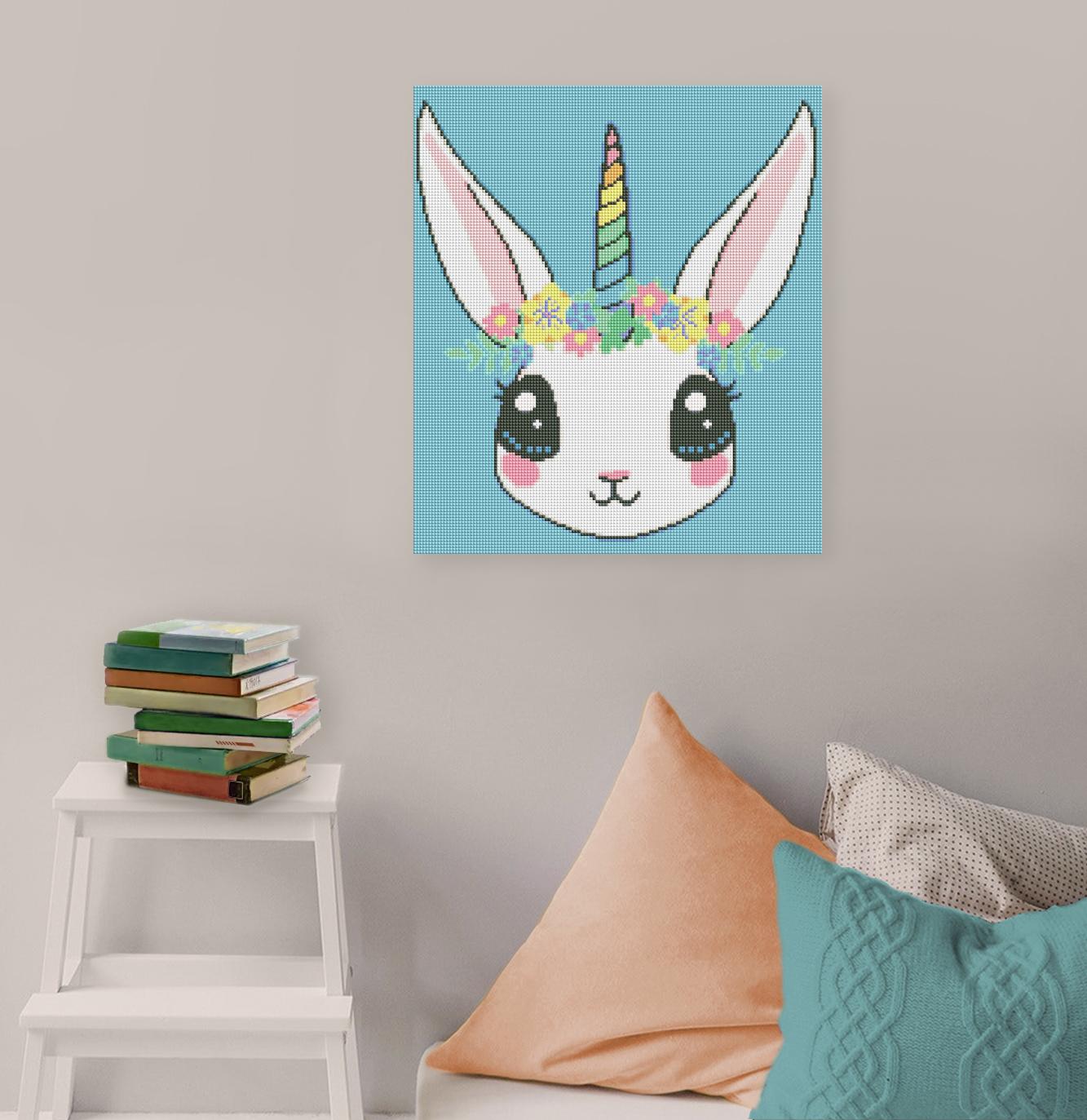 Diamond Painting Bild - Unicorn Bunny