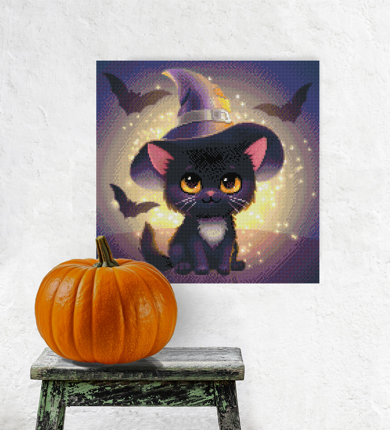 Diamond Painting Halloween Katze als stimmungsvolle Saisondekoration