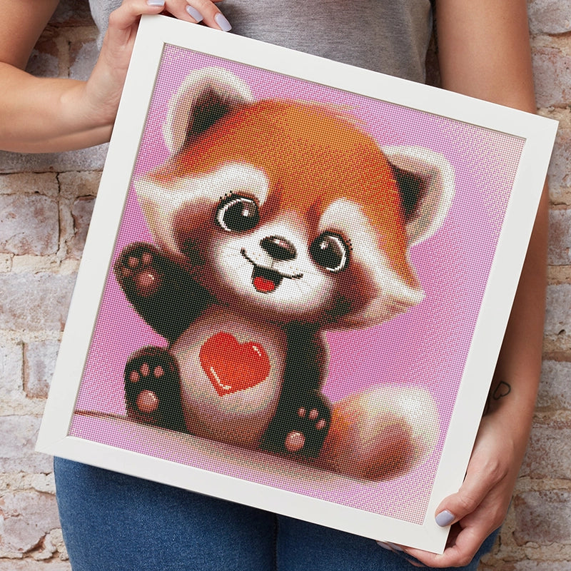 Diamond Painting Bild Waschbär