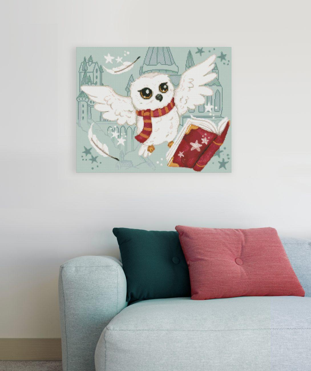 Diamond Painting magische Eule als dekoratives Wandbild