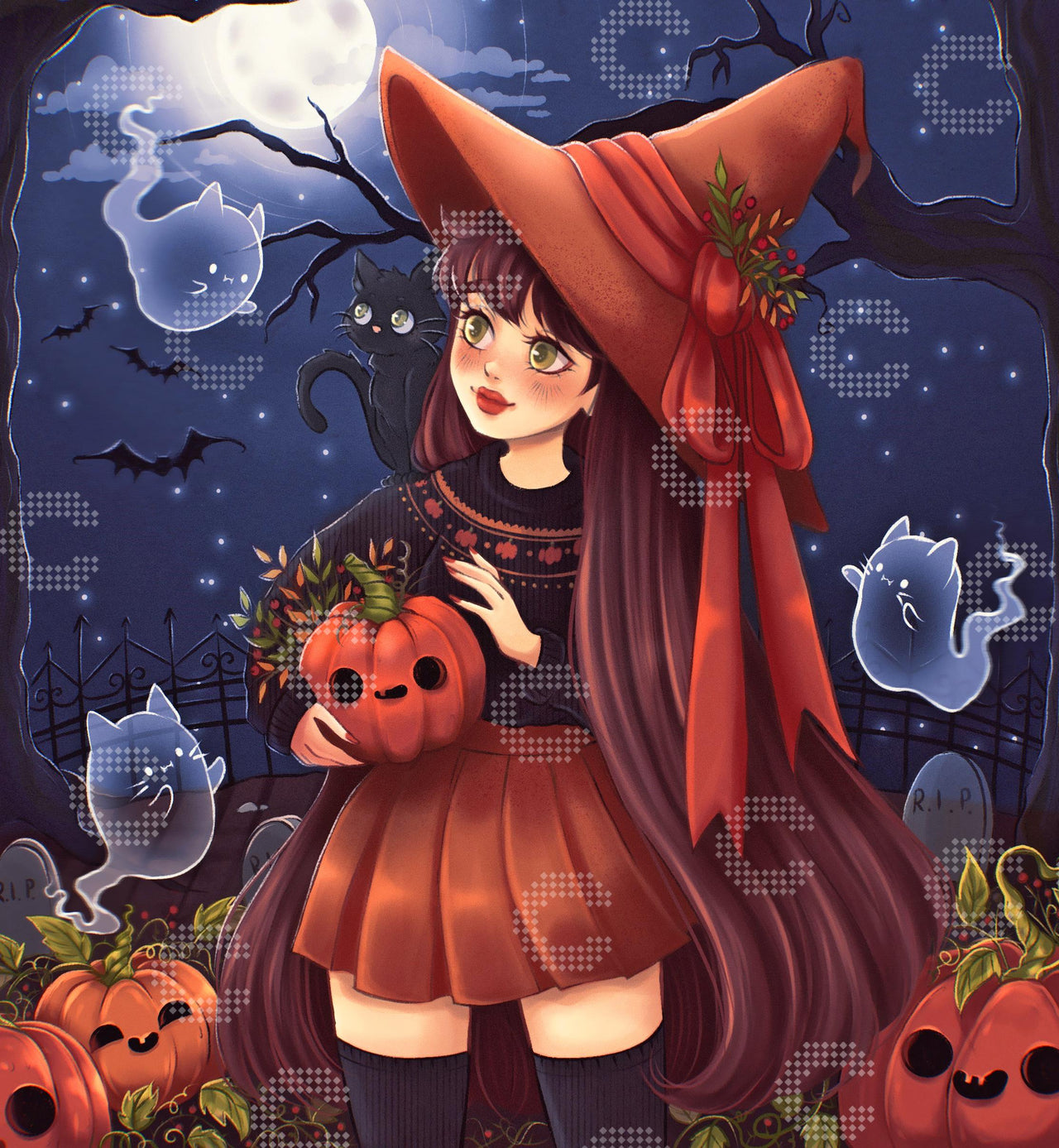 Diamond Painting - Nimeryart - Pumpkin witch