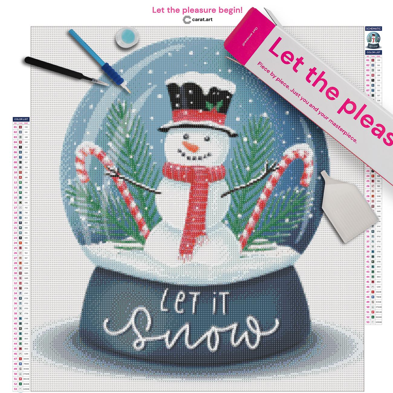 Diamond Painting - Cornelia Landschützer - Snowglobe Snowman