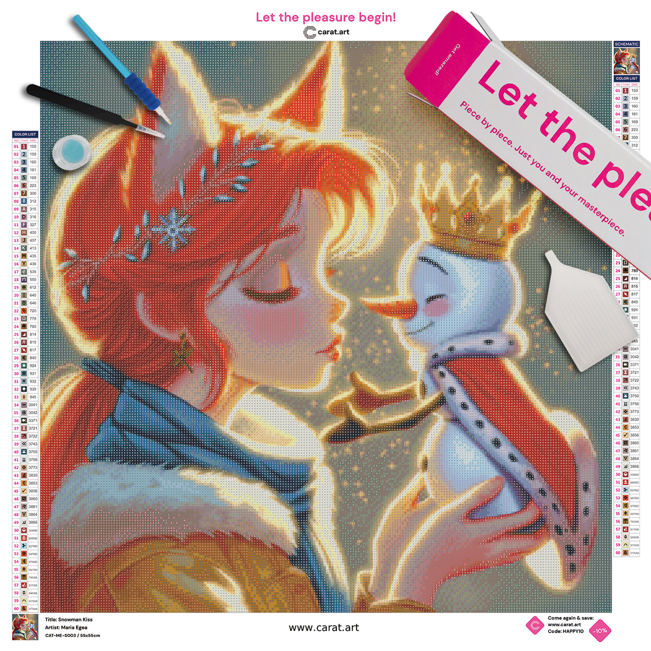 Diamond Painting - Maria Egea - Snowman Kiss