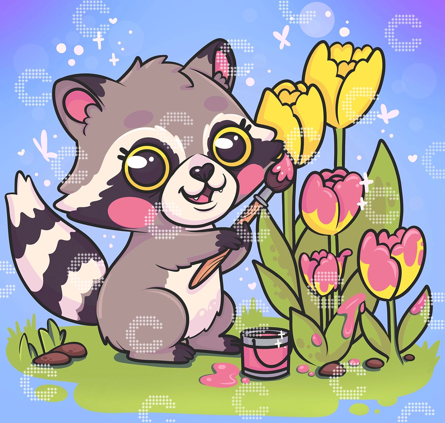 Diamond Painting - Julie Franks - Spring raccoon