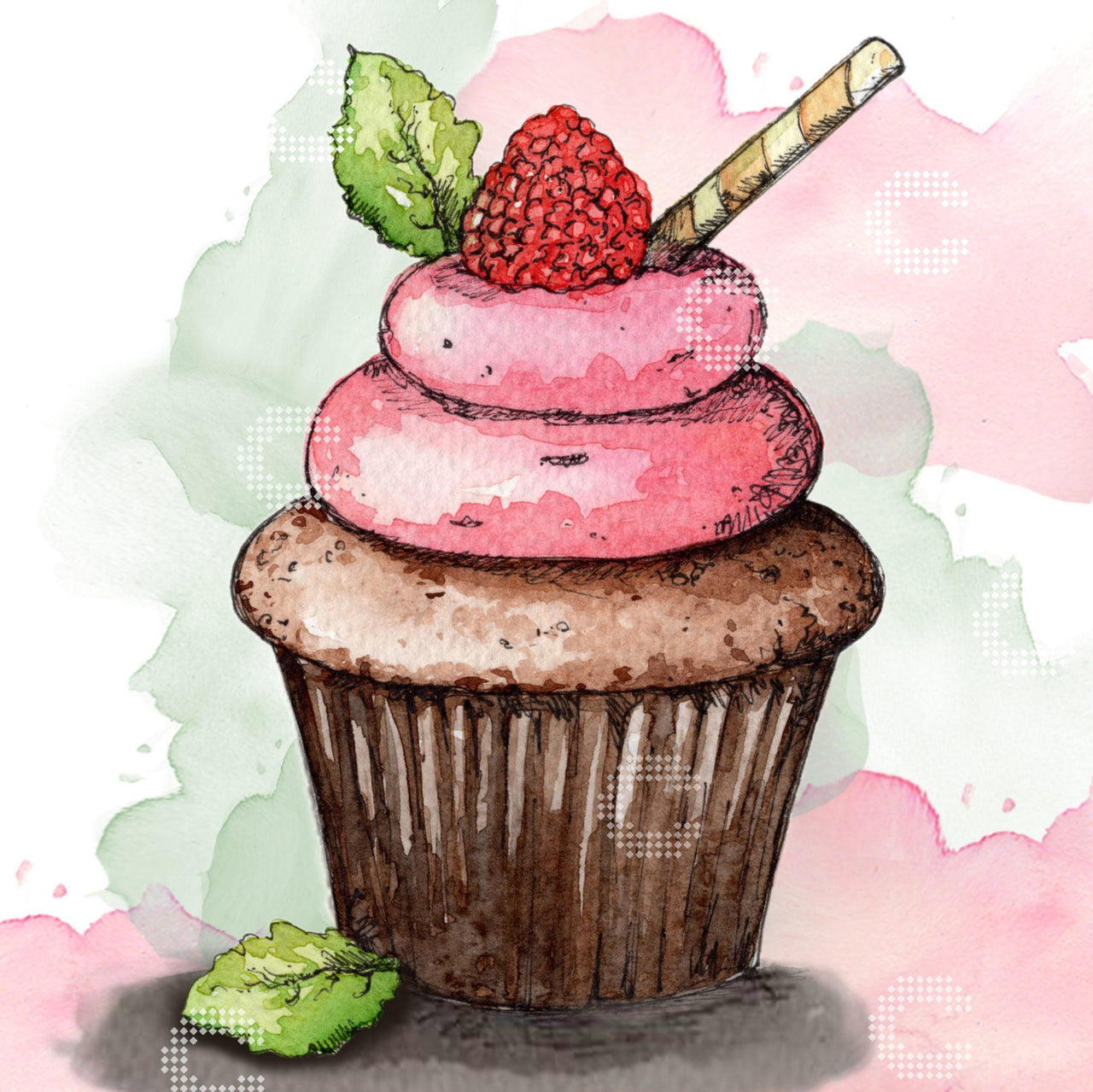 Diamond Painting - Aishwarya Vohra - Cupcake Raspberry