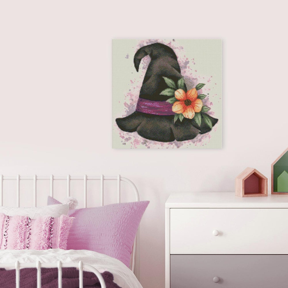 Diamond Painting Hexenhut als stimmungsvolle Wanddekoration