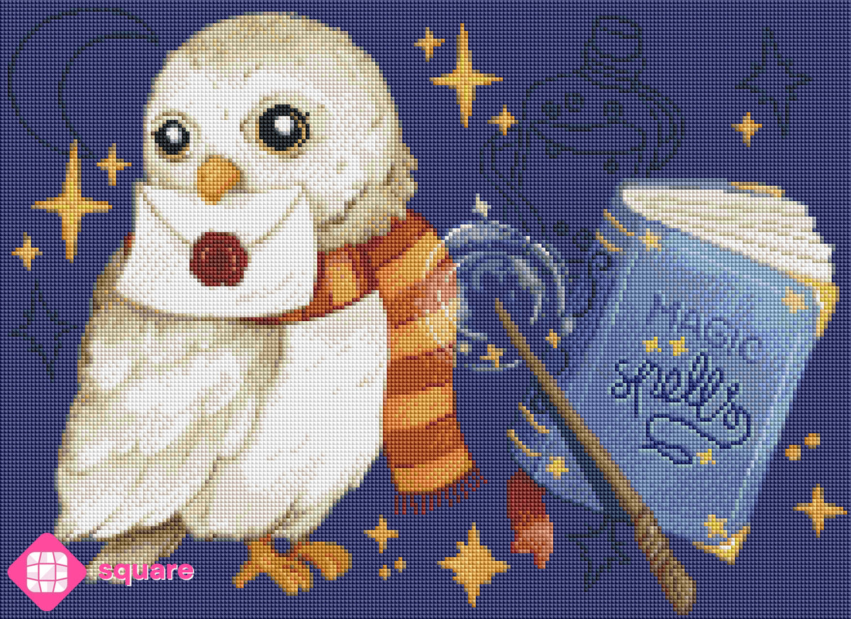 Diamond Painting Vorschau mit Fantasy Motiv und funkelnder Steinoptik