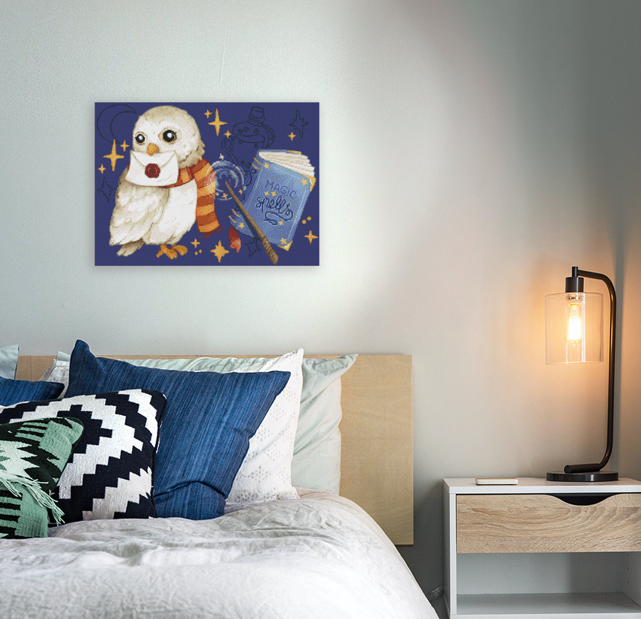 Diamond Painting Fantasy Motiv als Blickfang im Wohnbereich